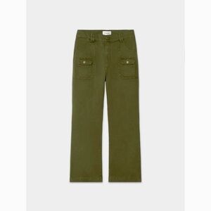NWT Frame Denim Patch-Pocket Cotton Twill Cargo Trousers in Size 24